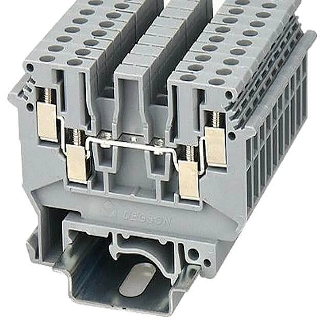 DIN RAIL T.B.2.5mm² SCREW GRAY 2IN 2OUT