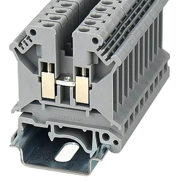 DIN RAIL T.B.4mm² SCREW GRAY