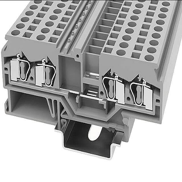 DIN RAIL T.B.4mm² SPRING-CAGE GRAY 2IN2OUT