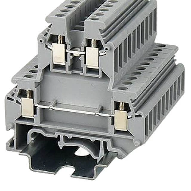 DIN RAIL T.B.2.5mm² SCREW RED 2IN2OUT