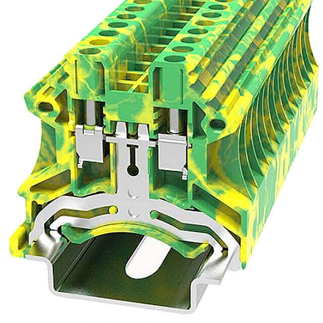 DIN RAIL T.B.5.1MM SCREW GREEN-YELLOW